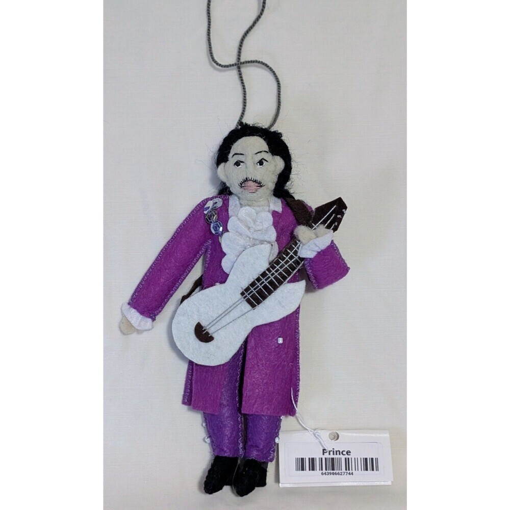 Silk Road Bazaar Prince Felt Ornament New With Tags Purple Rain Music Icon Gift